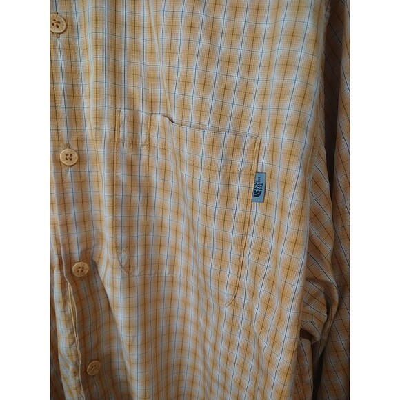 The North Face Men's L Shirt Long Sleeve Checked Plaid Collared Logo Outdoor - Picture 2 of 8